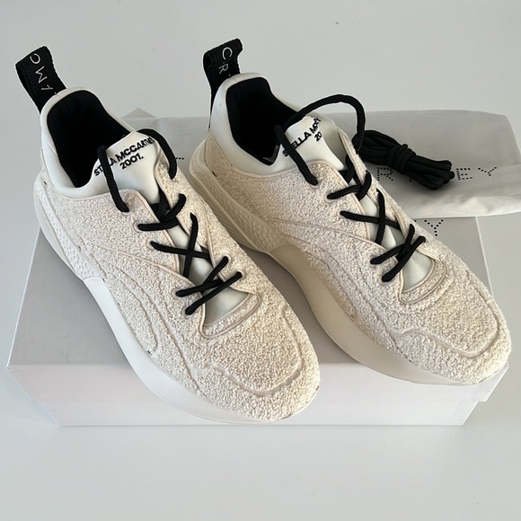 NWT NIB new Stella McCartney Eclypse sneaker trainer white ecru Size IT 40 US 10 - Picture 13 of 14